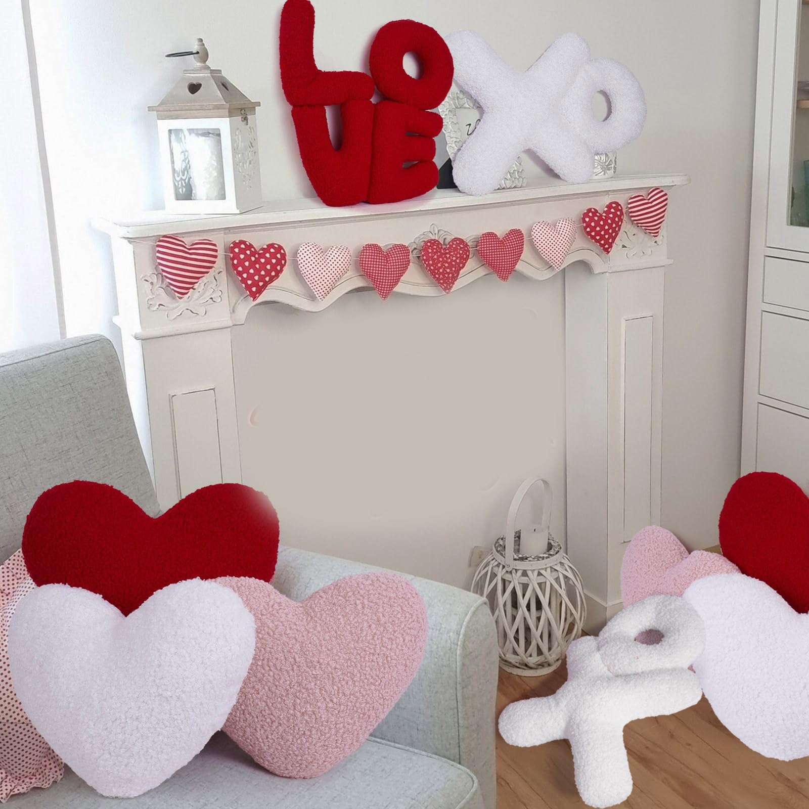 Amazon.co.jp: Love Xo Cushionsカラフルな枕LOVE XO SHAPE装飾投げ枕